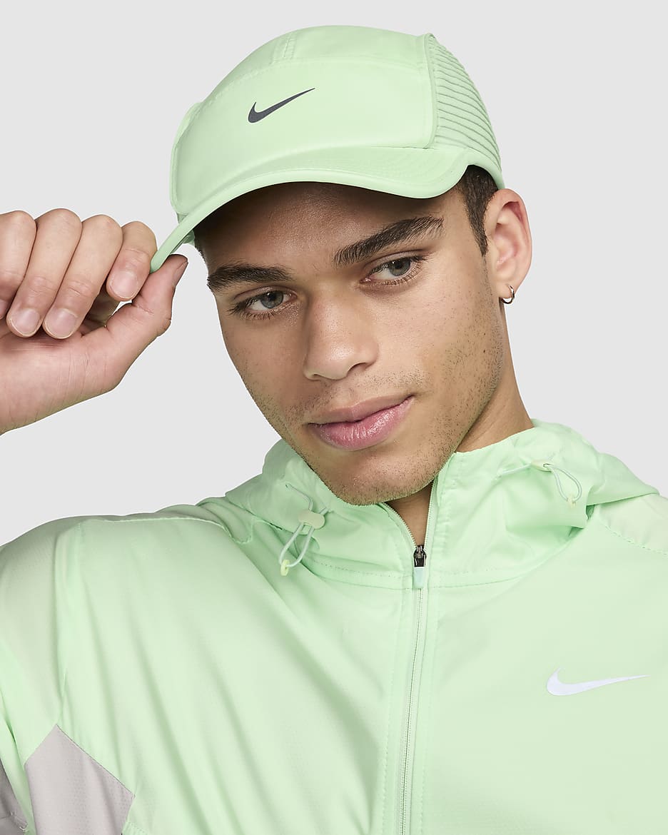 Ustruktureret Nike Dri-FIT ADV Fly AeroBill AeroAdapt-kasket - Vapor Green/Anthracite/sort