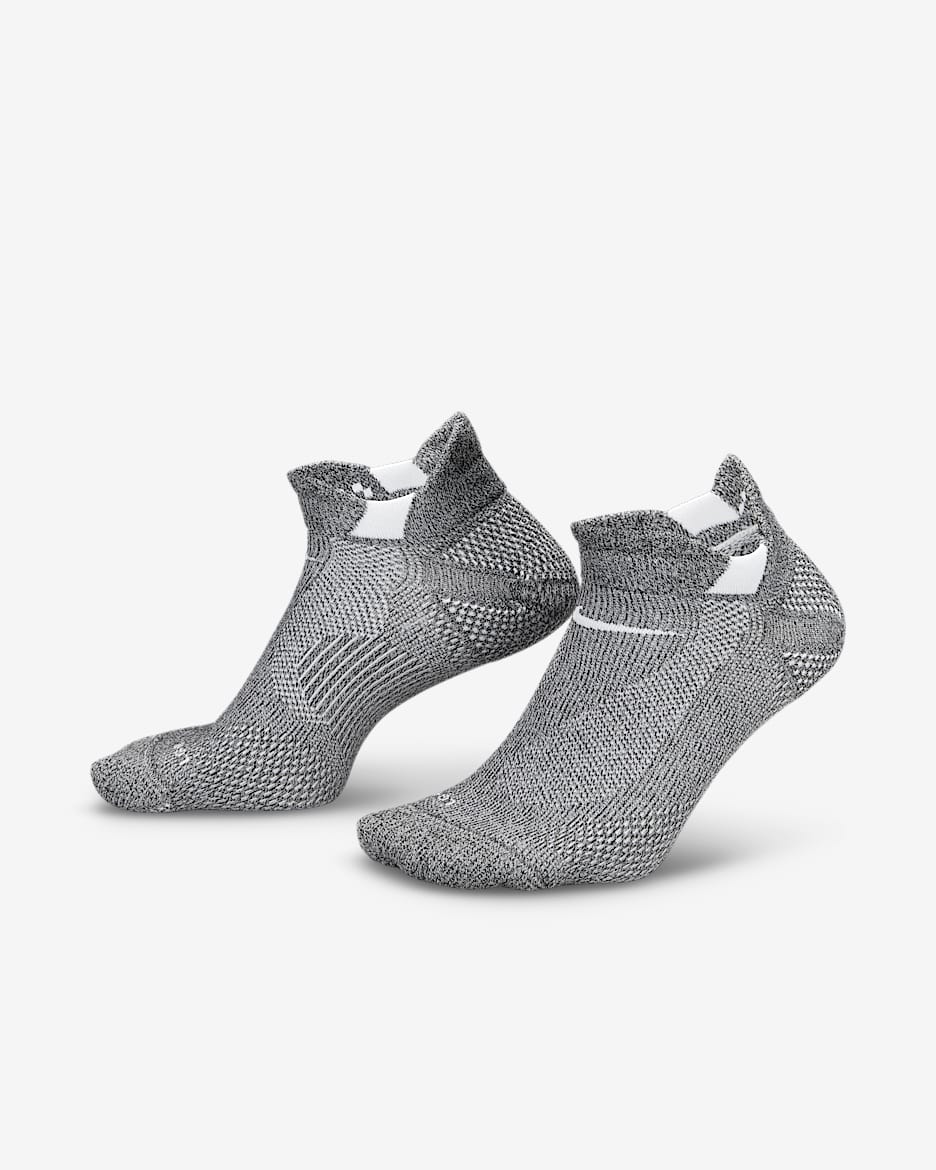 Nike Running Lightweight No-Show Socks (1 Pair) - Dark Smoke Grey/Pure Platinum/Light Smoke Grey/White