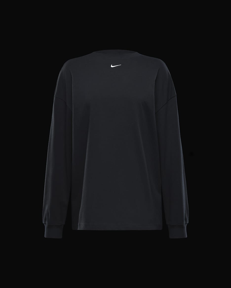 Nike Sportswear Essential Women's Oversized Long-Sleeve T-Shirt - Black