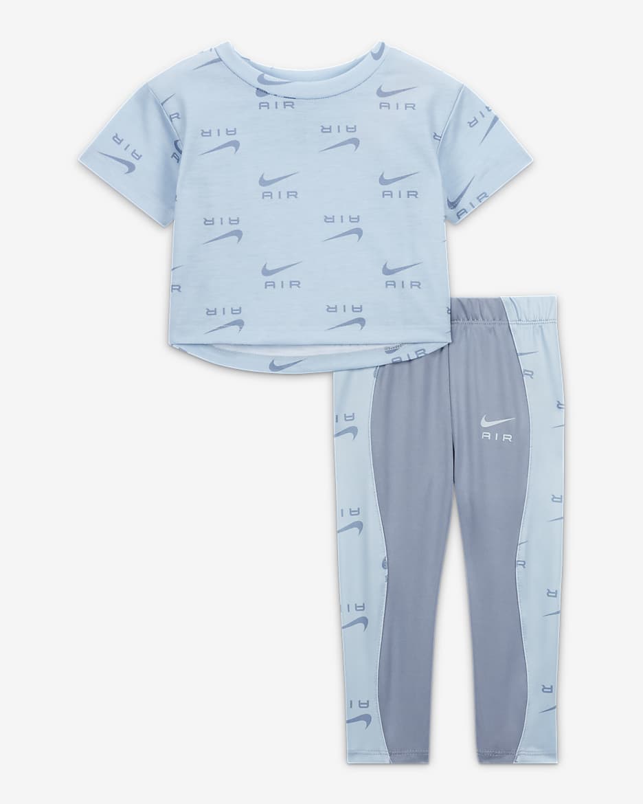 Nike Air Boxy Tee and Leggings Set Baby (12-24M) Set - Ashen Slate