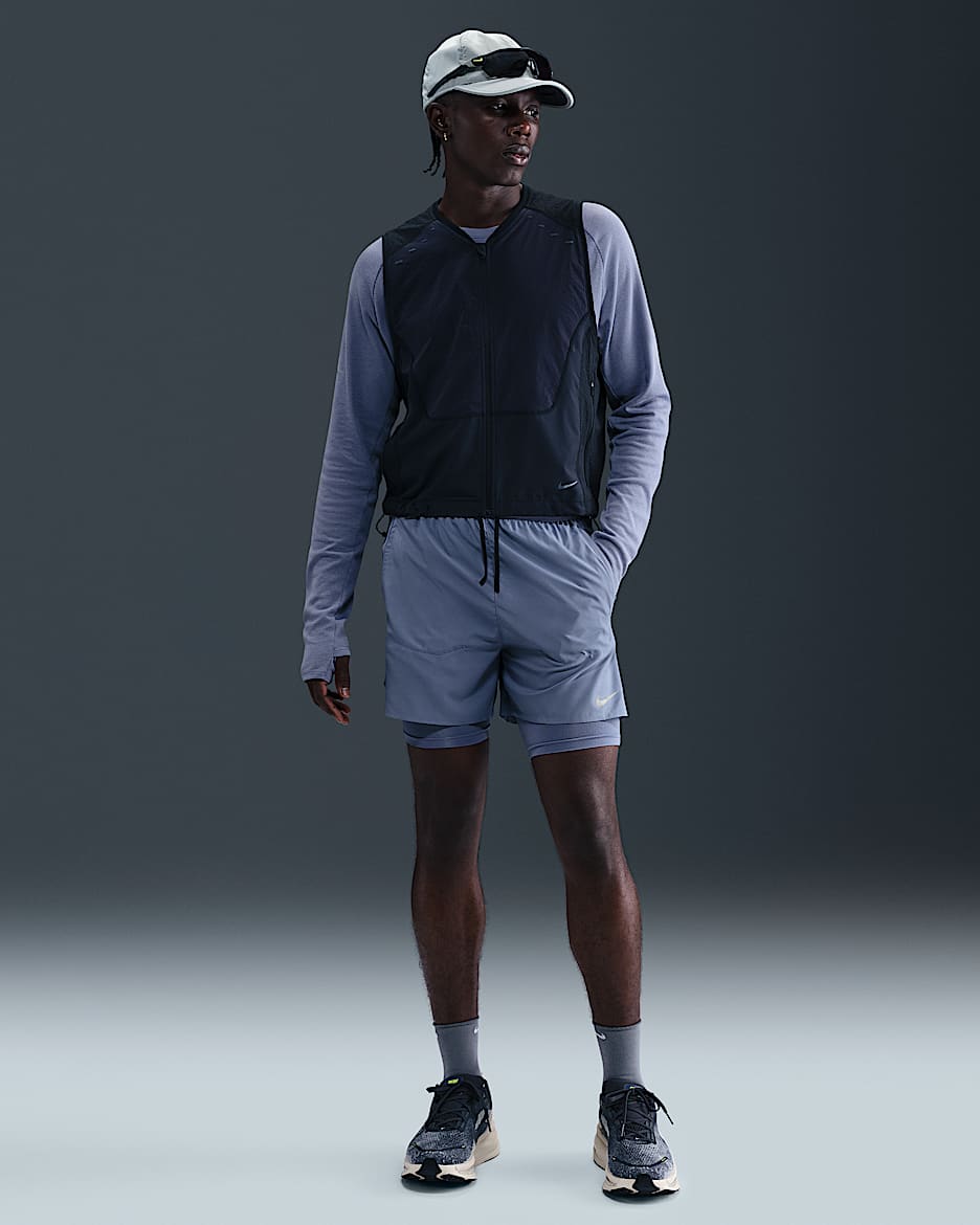 Nike Stride Men's Dri-FIT 13cm (approx.)Hybrid Running Shorts - World Indigo/World Indigo/Black