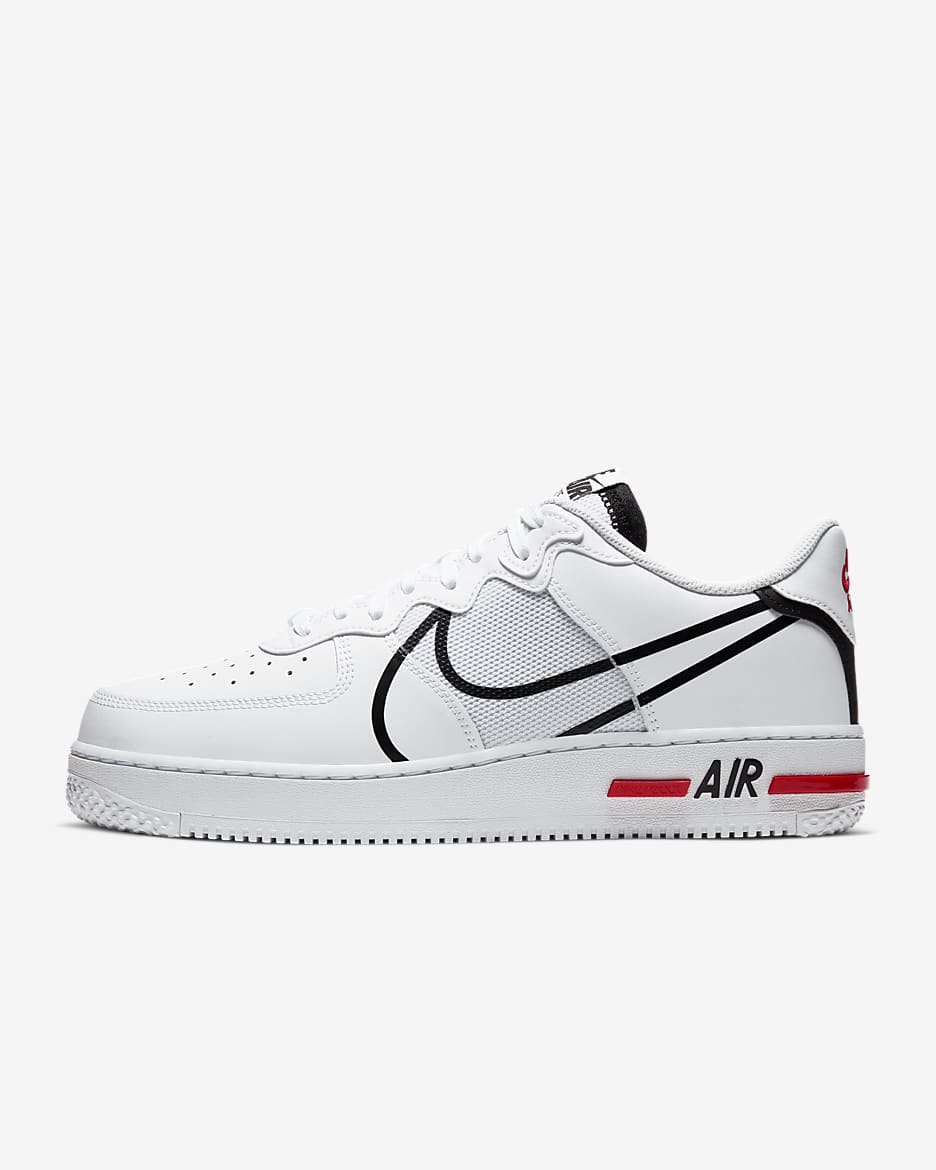 Nike Air Force 1 React Men's Shoe - White/University Red/Black