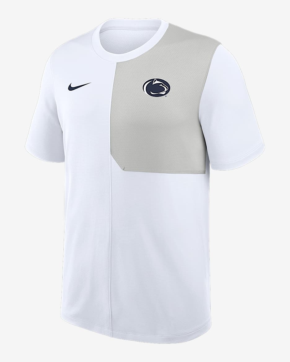 Playera universitaria Nike Dri-FIT para hombre Penn State Sideline Coach - Blanco