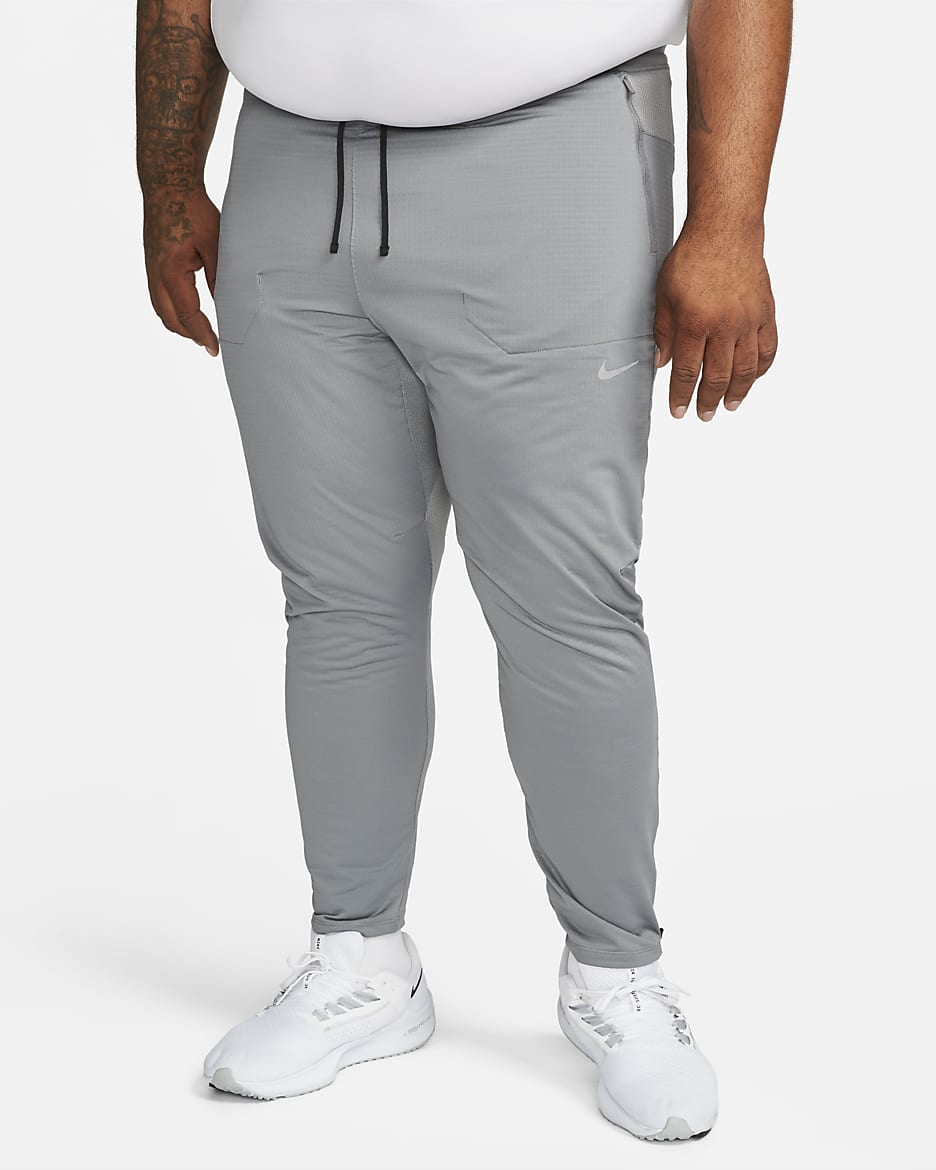 Calças de running em malha Dri-FIT Nike Phenom para homem - Cinzento Smoke