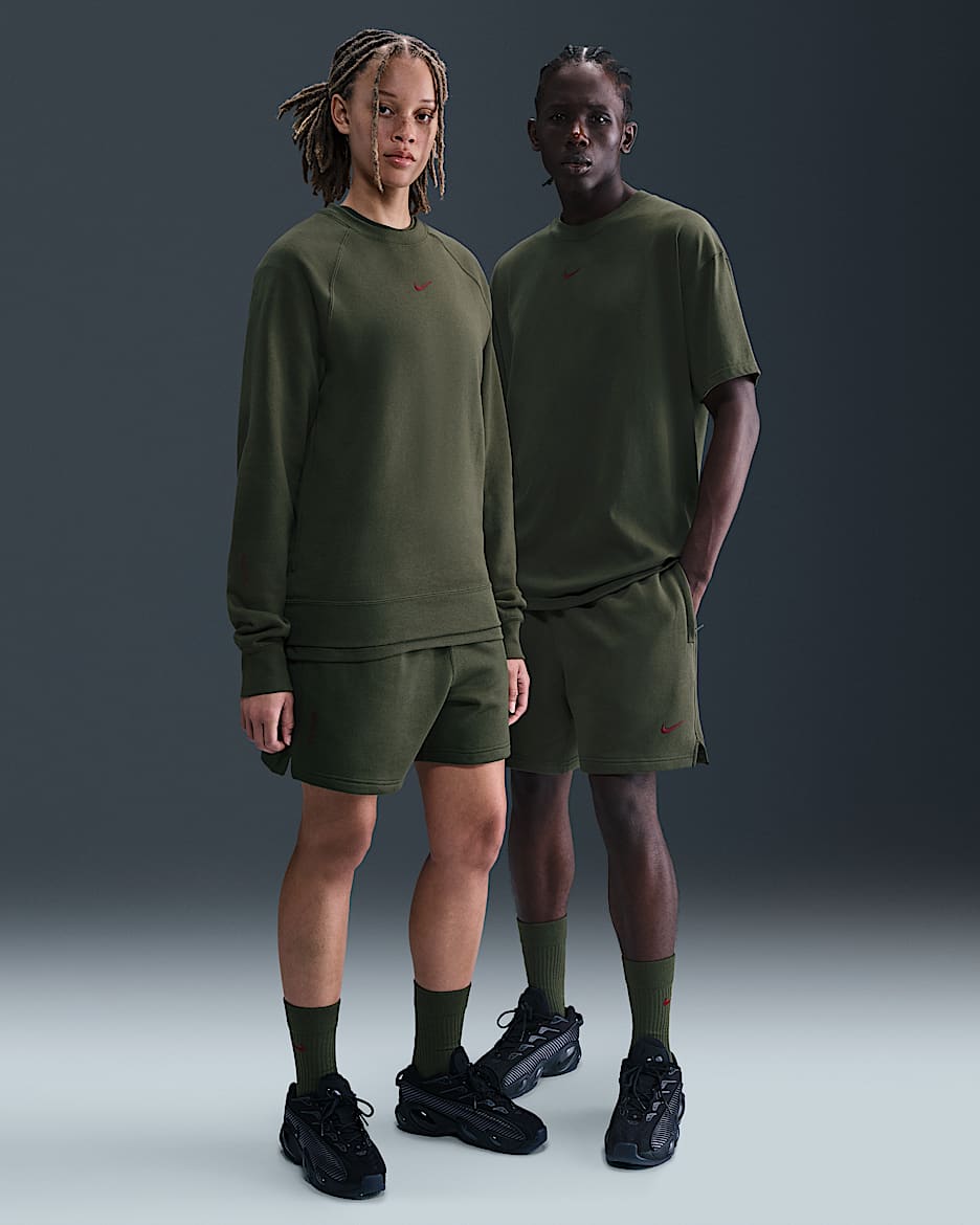 NOCTA Cardinal Fleece Shorts - Cargo Khaki/Team Red
