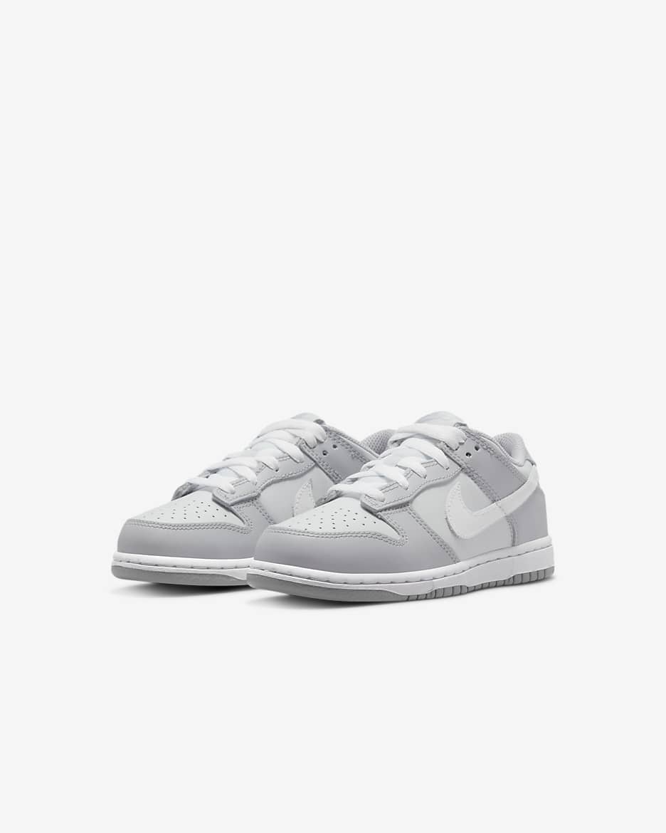 Nike Dunk Low Younger Kids' Shoes - Pure Platinum/Wolf Grey/White