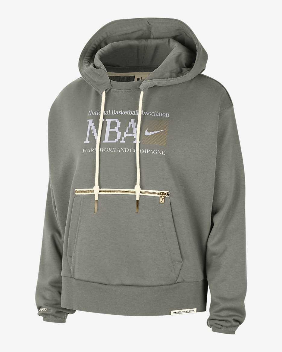 Team 31 Standard Issue Women's Nike Dri-FIT NBA Pullover Hoodie - Dark Stucco
