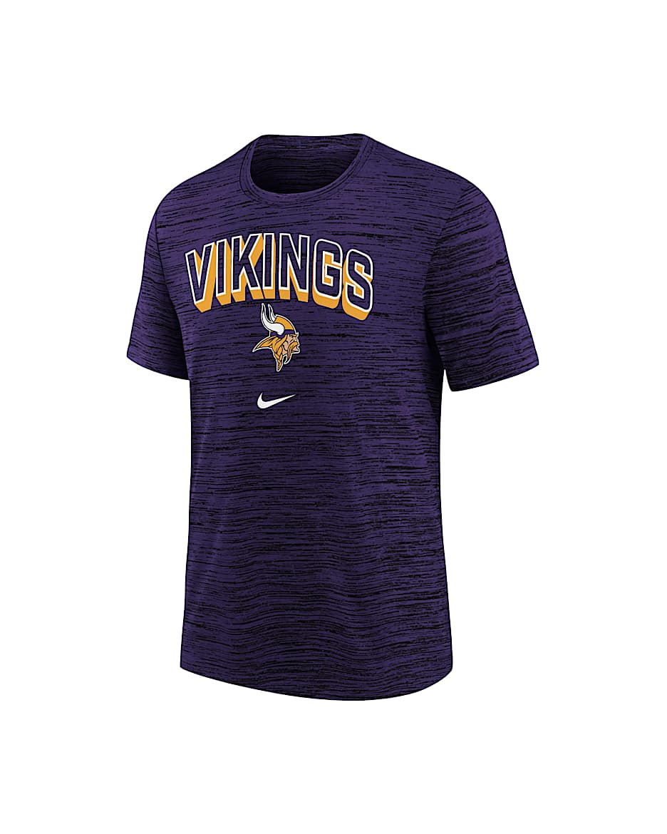Minnesota Vikings Sideline Velocity Big Kids’ Nike Dri-FIT NFL T-Shirt - Purple