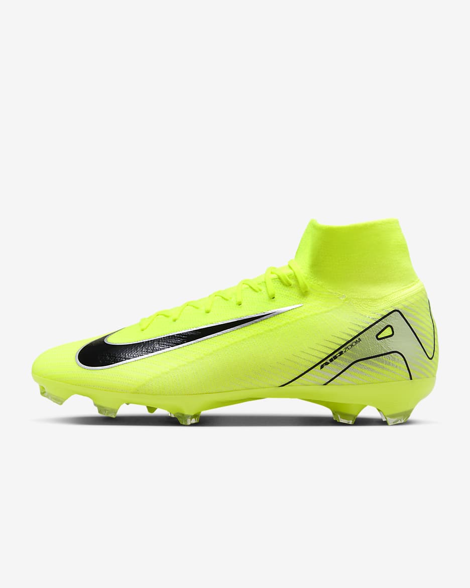 Nike Mercurial Superfly 10 Pro FG High-Top Football Boot - Volt/Black