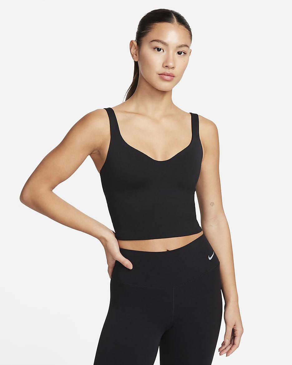 Nike Alate Women's Light-Support Padded Sports Bra Tank Top - Black/Cool Grey