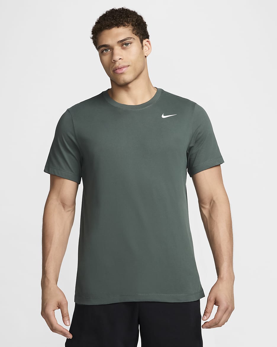 T-shirt fitness Nike Dri-FIT – Uomo - Vintage Green/Bianco