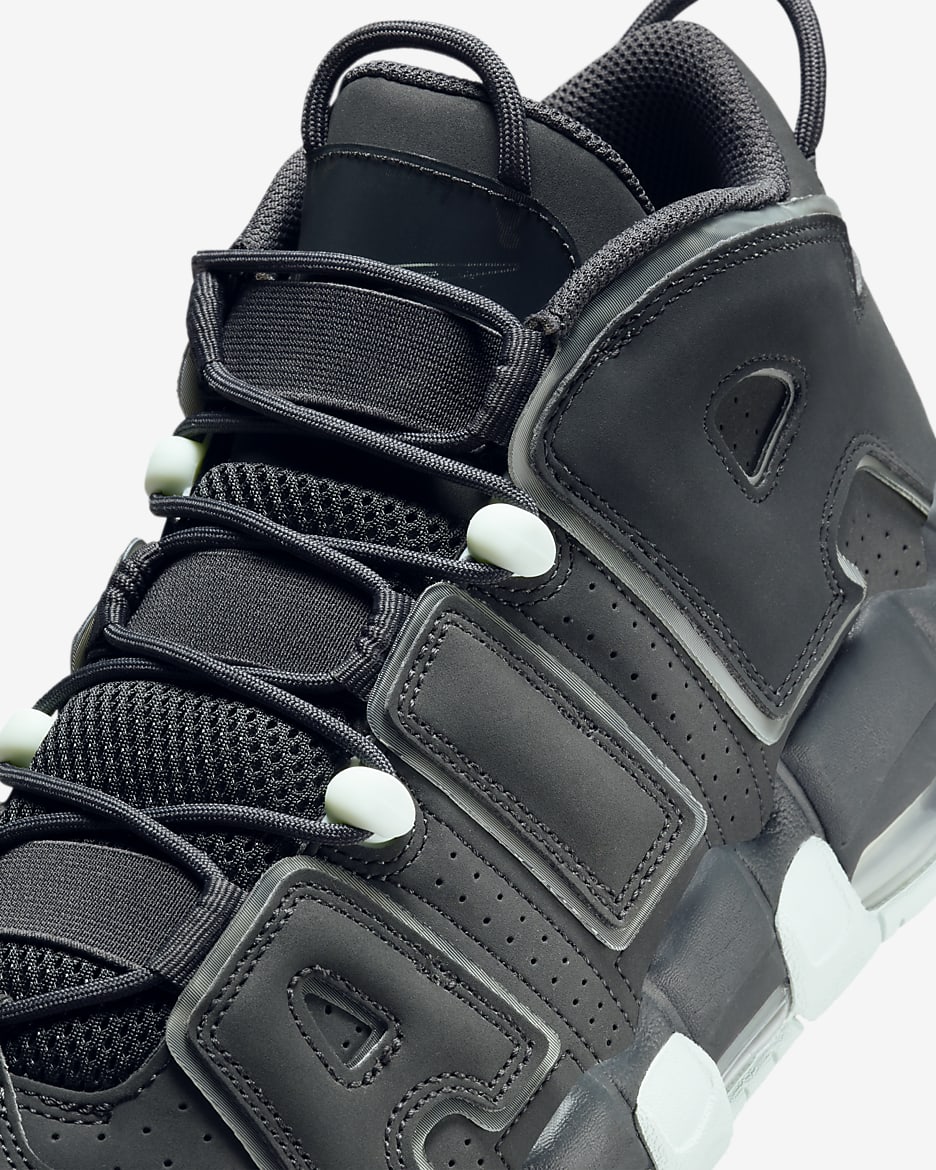 รองเท้าผู้ชาย Nike Air More Uptempo '96 - Dark Smoke Grey/Light Smoke Grey/Barely Green/Dark Smoke Grey