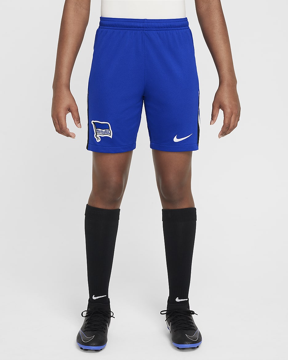 Hertha BSC 2024/25 Stadium Thuis/Uit Nike replica voetbalshorts met Dri-FIT voor kids - Old Royal/Wit