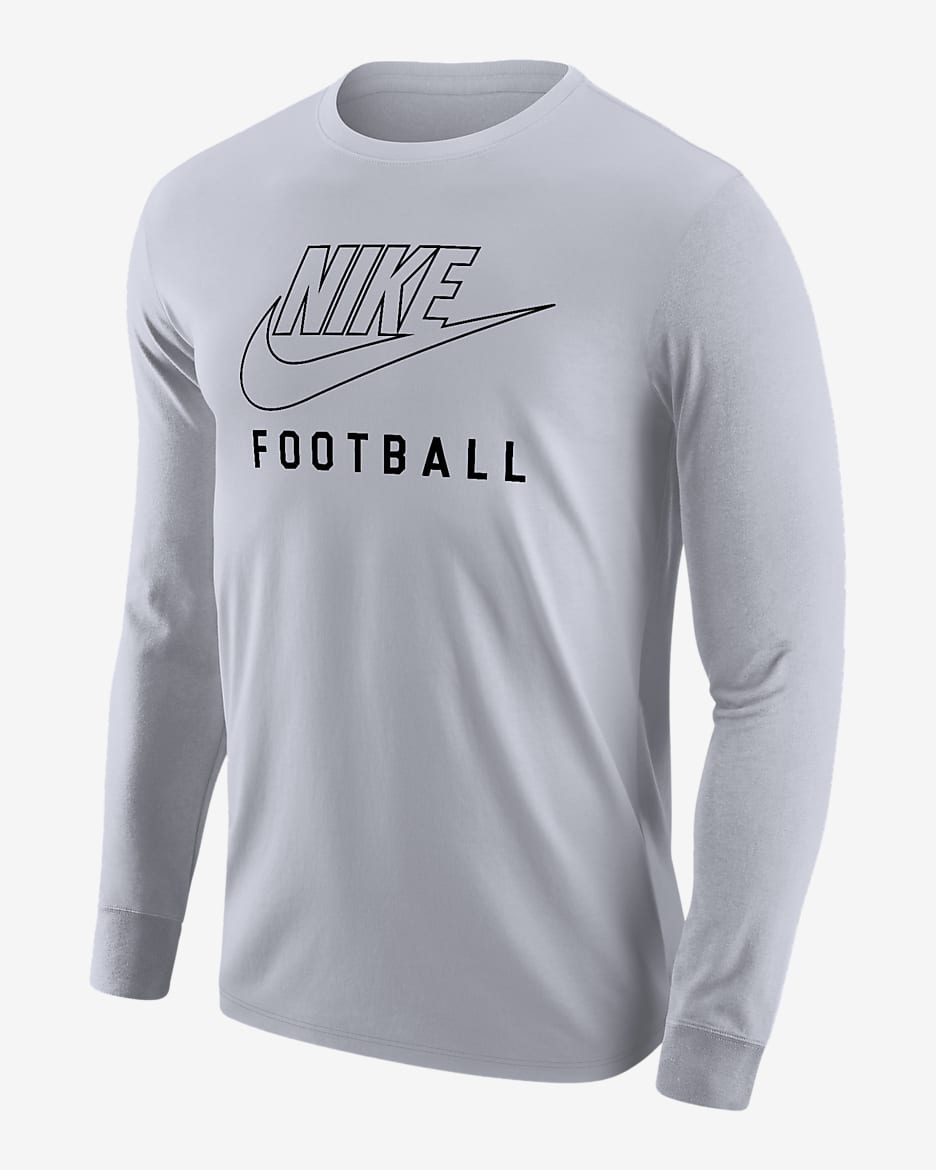 Nike Swoosh Men's Football Long-Sleeve T-Shirt - White