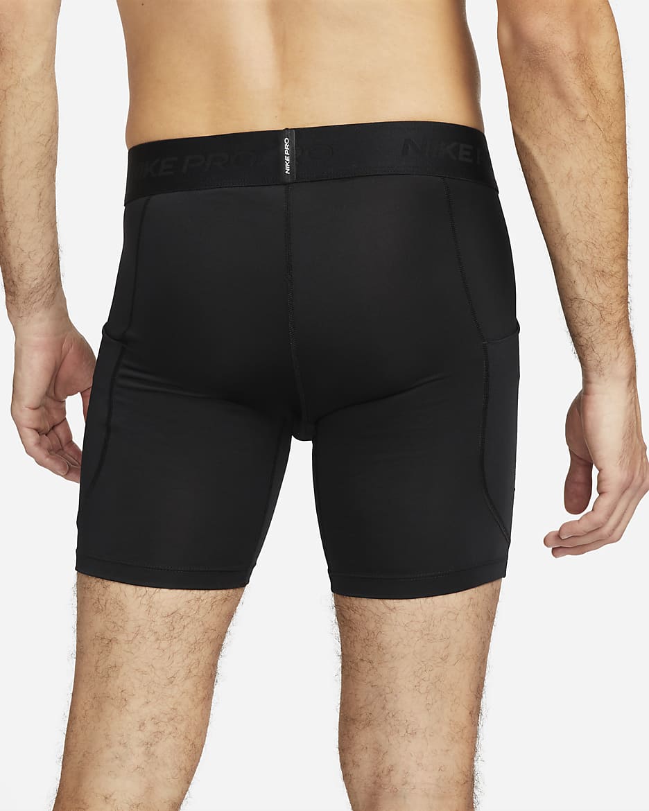 Shorts de fitness Dri-FIT para hombre Nike Pro - Negro/Blanco