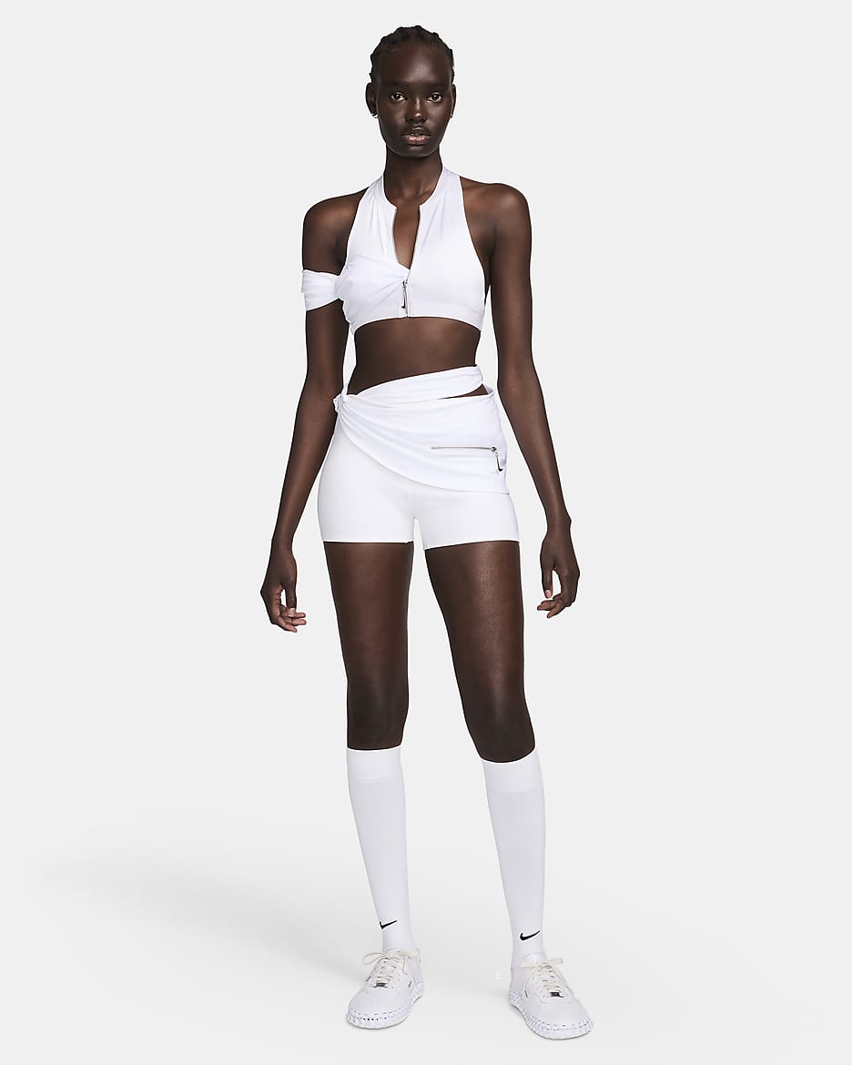 Nike x Jacquemus gelaagde damesshorts - Wit/Wit