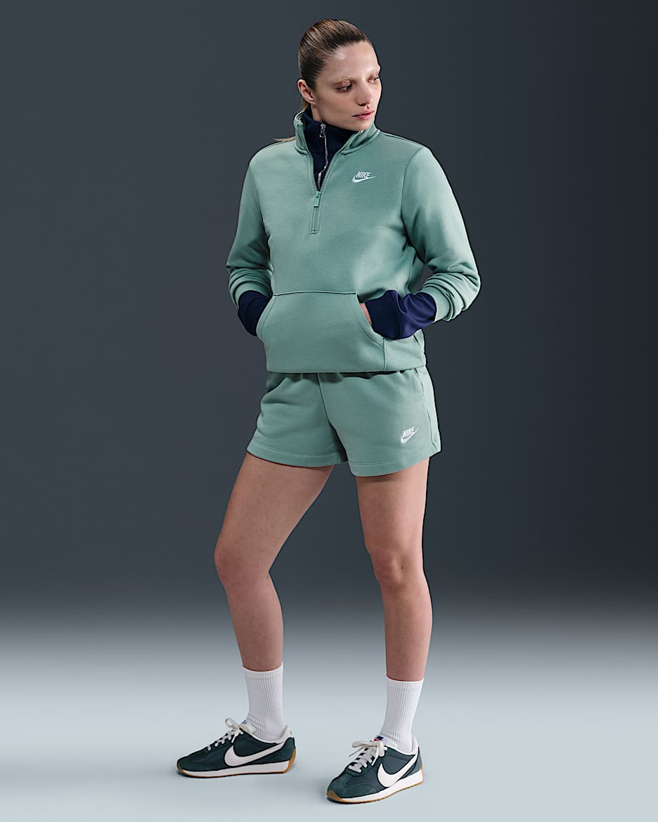 Nike Sportswear Club Fleece Women's Mid-Rise Shorts - Cannon/White