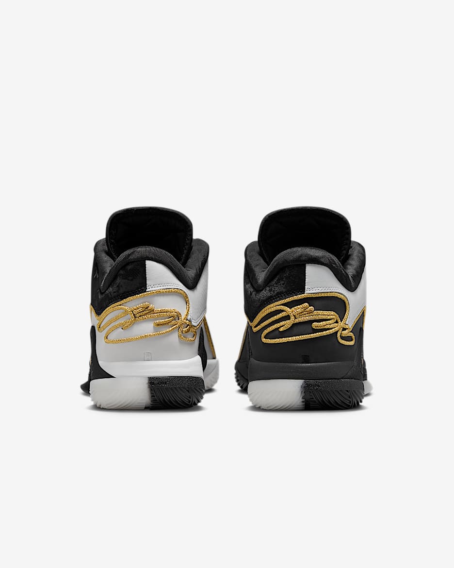 LeBron XXII “Mogul” Basketball Shoes - White/Metallic Gold/Black