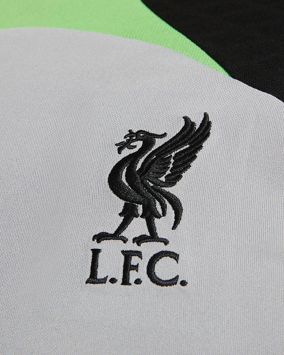 Liverpool FC Strike Men's Nike Dri-FIT Knit Soccer Top - Wolf Grey/Poison Green/Black