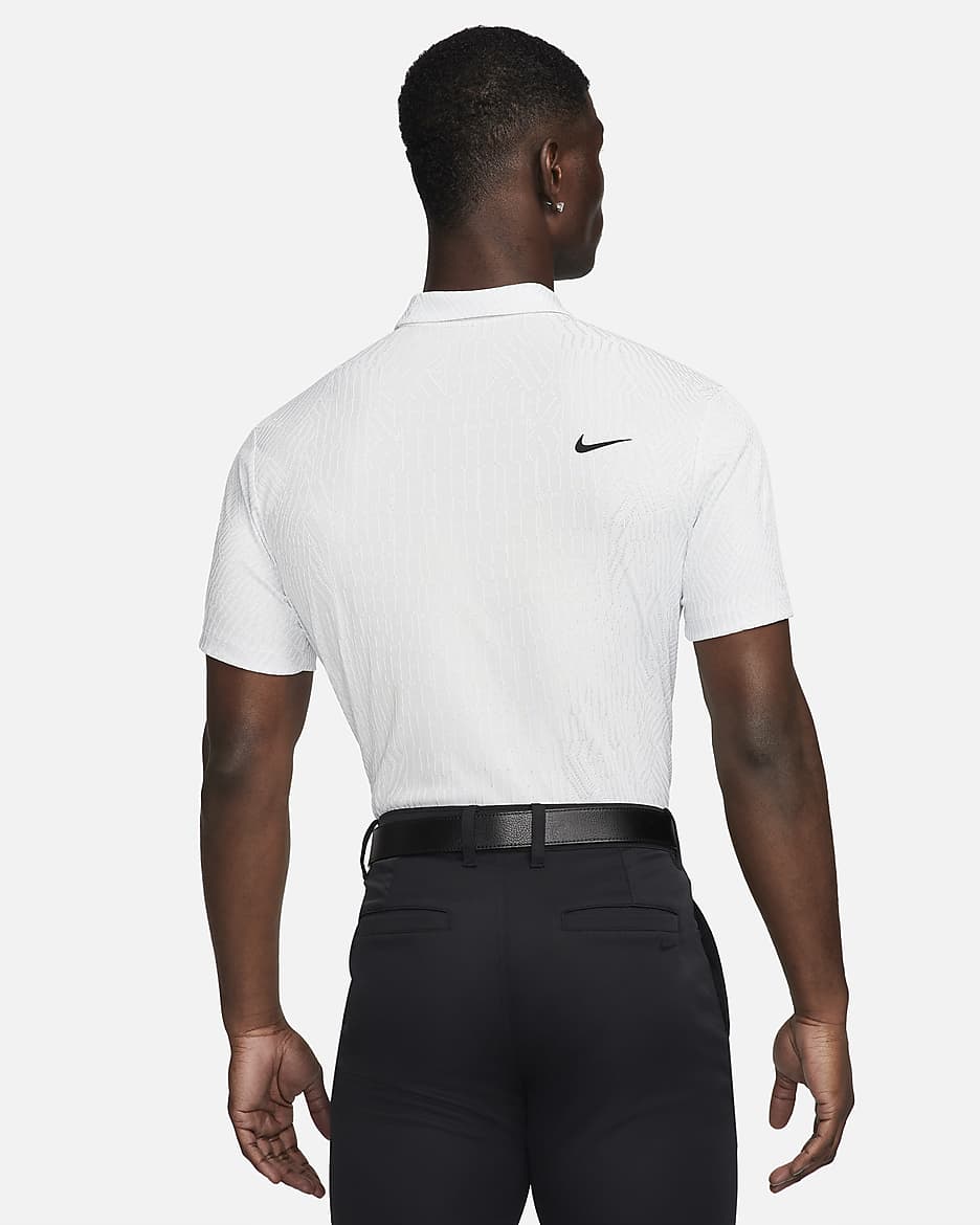 Męska koszulka polo do golfa Dri-FIT ADV Nike Tour - Biel/Pure Platinum/Czerń