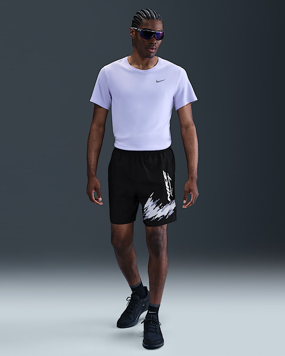 Nike Challenger Men's Dri-FIT 18cm (approx.) Brief-Lined Running Shorts - Black