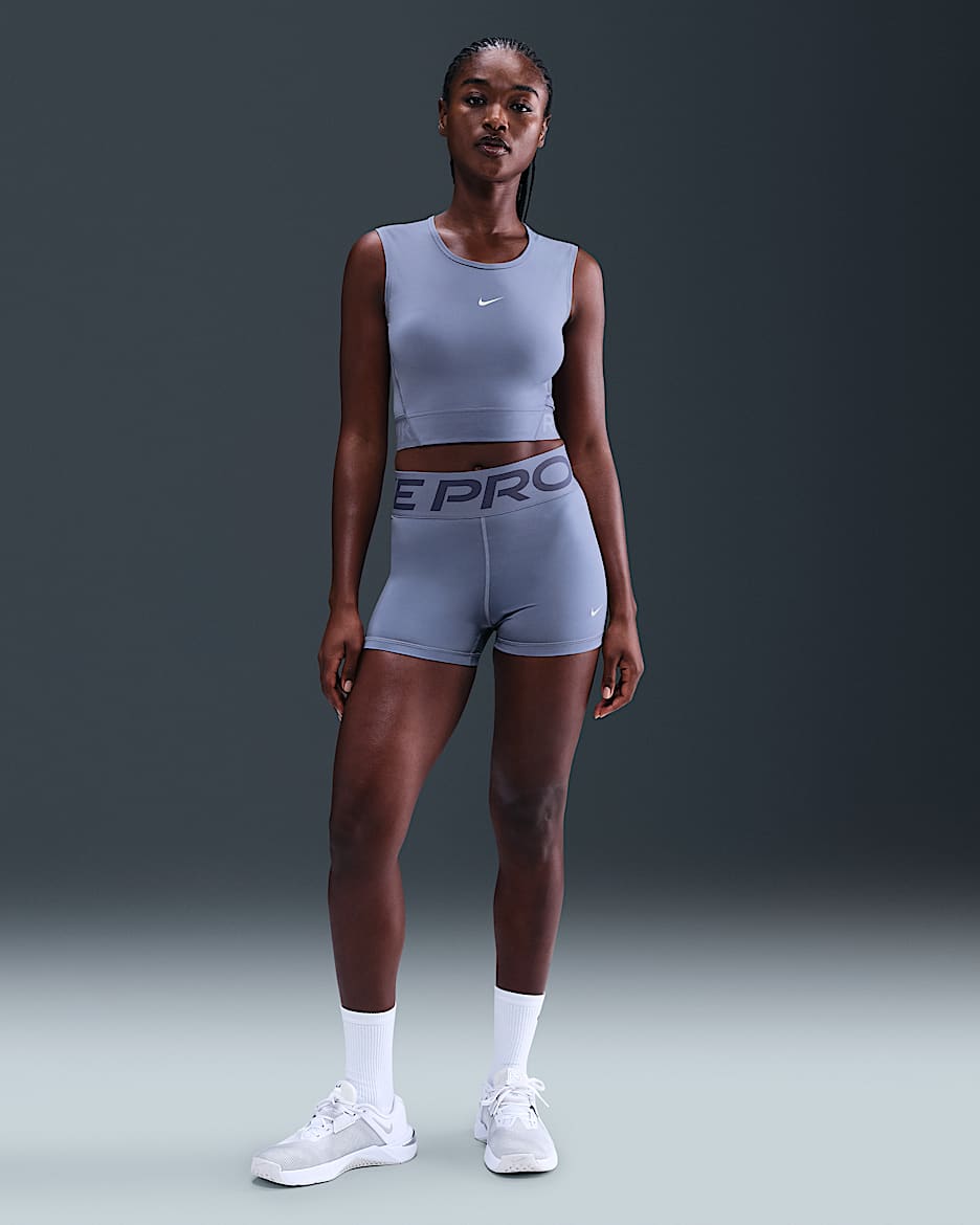 Nike Pro Sculpt Women's High-Waisted 7.5cm (approx.) Biker Shorts - World Indigo/White