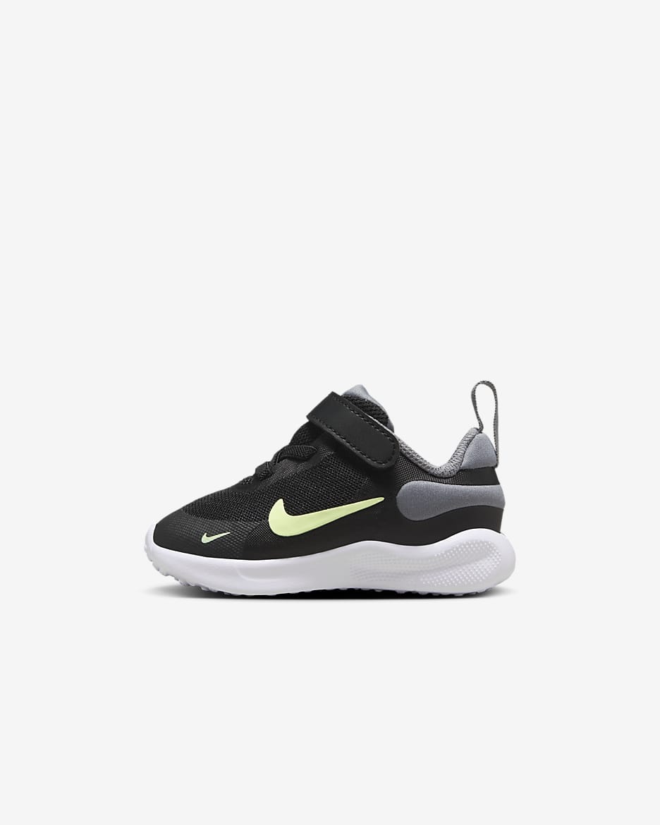 Tenis para bebé e infantil Nike Revolution 7 - Negro/Gris humo/Blanco/Voltio ligero