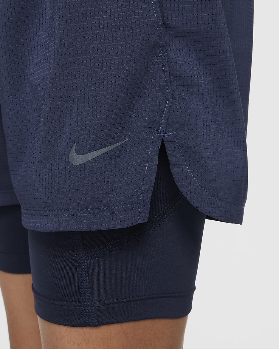 Spodenki treningowe dla dużych dzieci (chłopców) Dri-FIT ADV Nike Multi Tech - Midnight Navy/Obsidian/Czerń