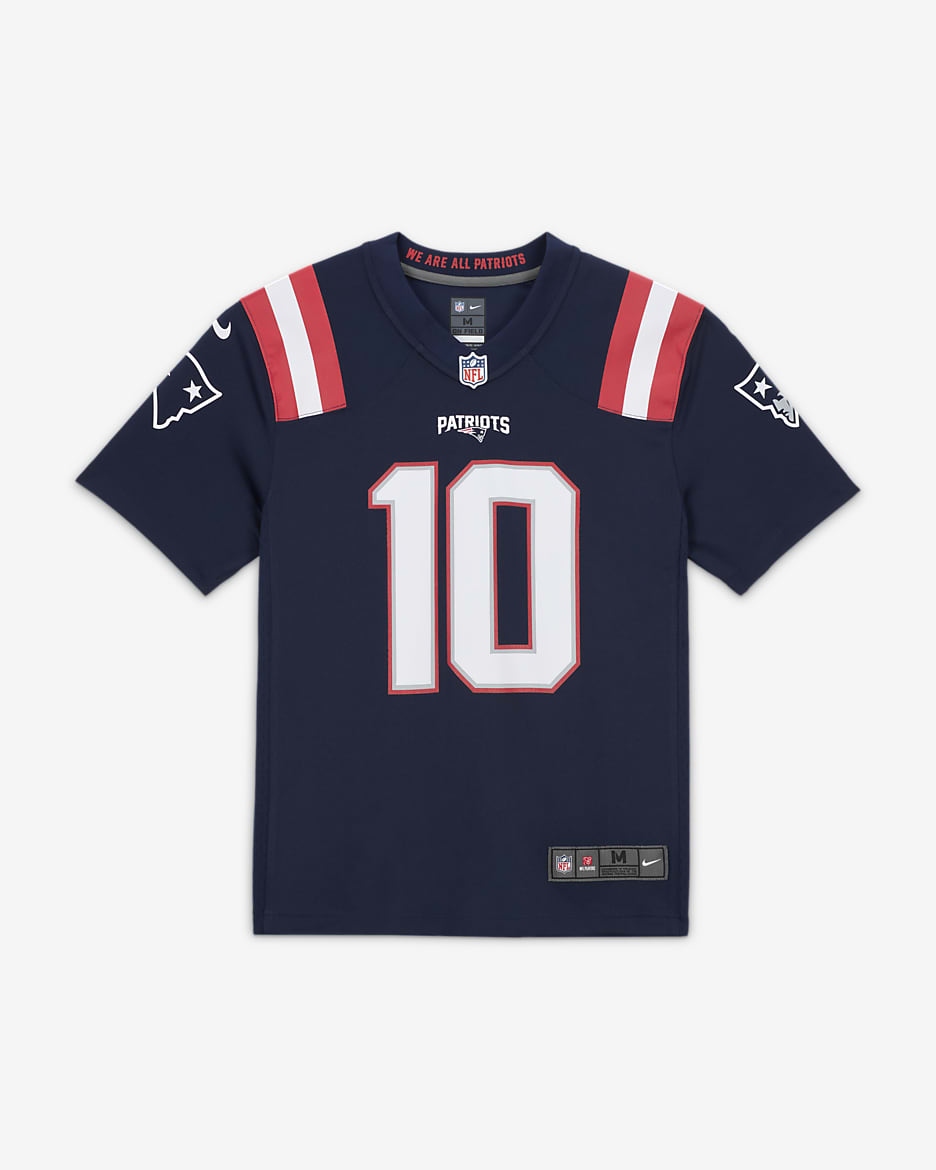 NFL New England Patriots (Mac Jones) Older Kids' Game American Football Jersey - College Navy