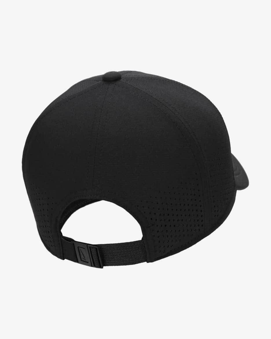 Nike Dri-FIT ADV Club Unstructured Swoosh Cap - Black/White