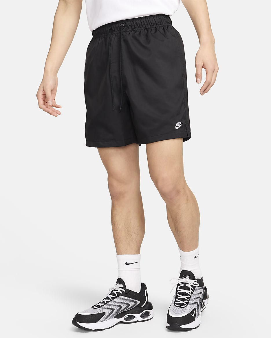 Nike Club Men's Woven Flow Shorts - Black/White