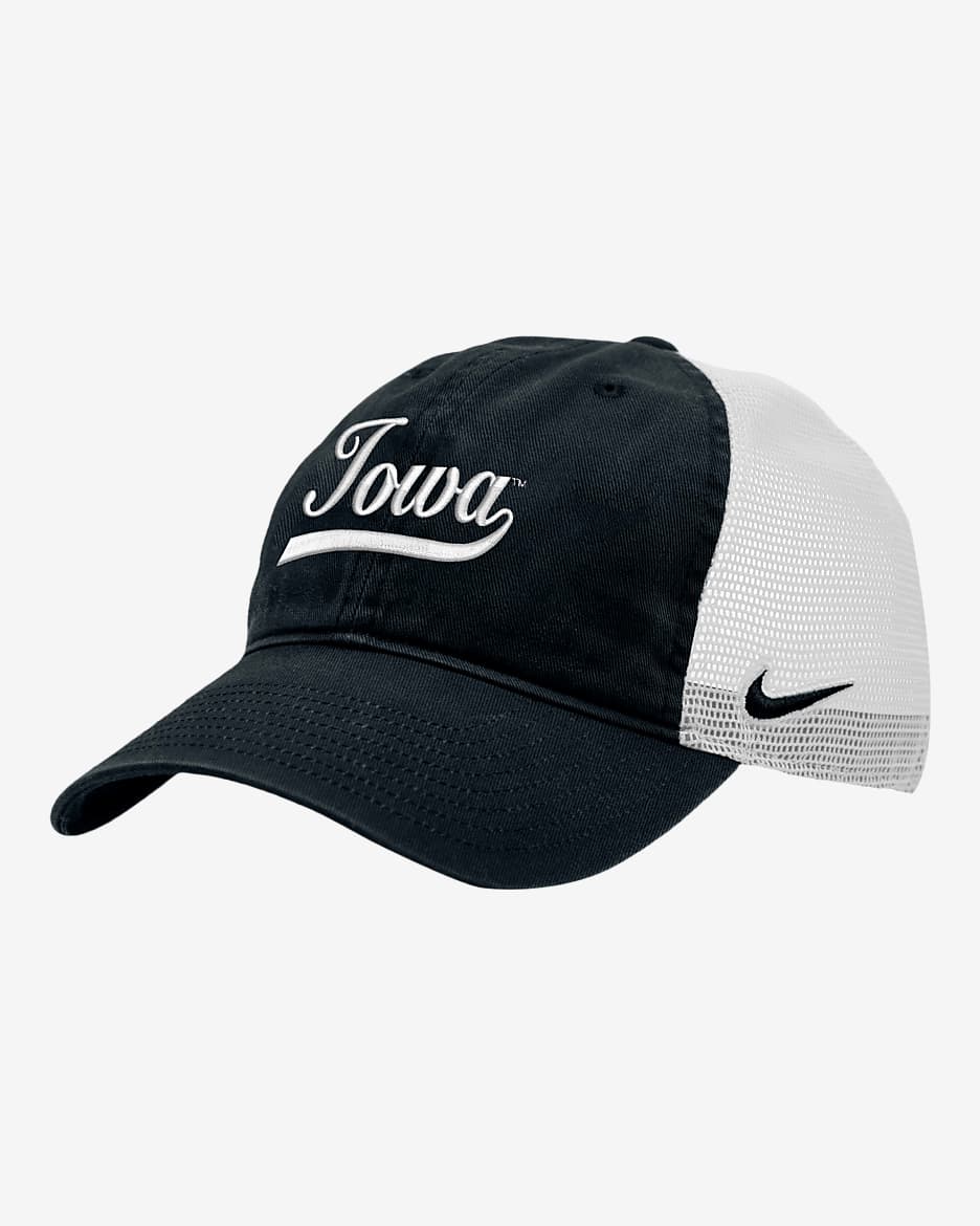 Iowa Heritage86 Nike College Trucker Hat - Black