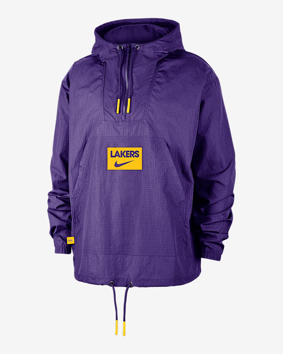 Anorak Nike NBA Los Angeles Lakers Club Courtside pour homme - Field Purple/Amarillo/Amarillo