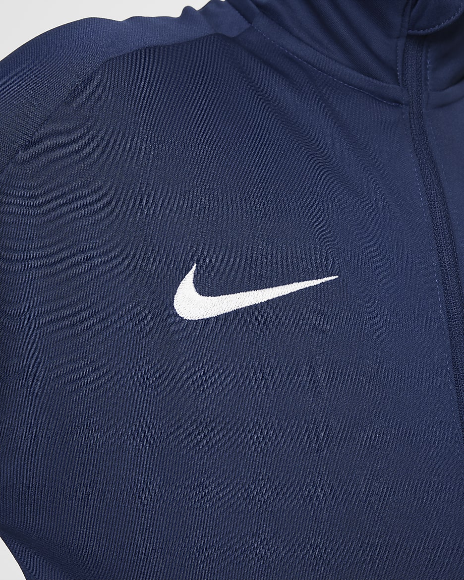 Stickad fotbollstracksuit Paris Saint-Germain Academy Pro Nike Dri-FIT för ungdom - Midnight Navy/Vit