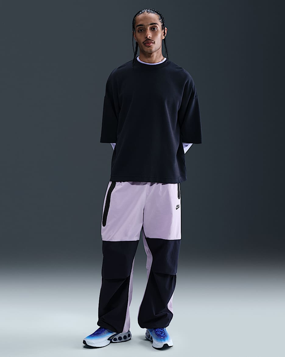 Nike Tech Men's Woven Oversized Pants - Hydrangeas/Obsidian/Black