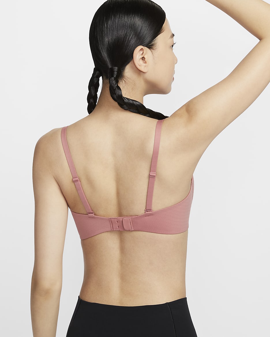 Nike Alate Minimalist 女款輕度支撐型襯墊兩用肩帶運動內衣 - Canyon Pink/白色