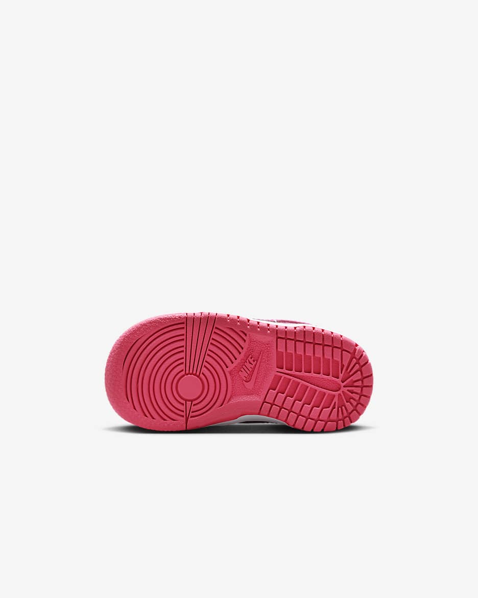 Nike Dunk Low Baby/Toddler Shoes - White/Pink/Laser Fuchsia