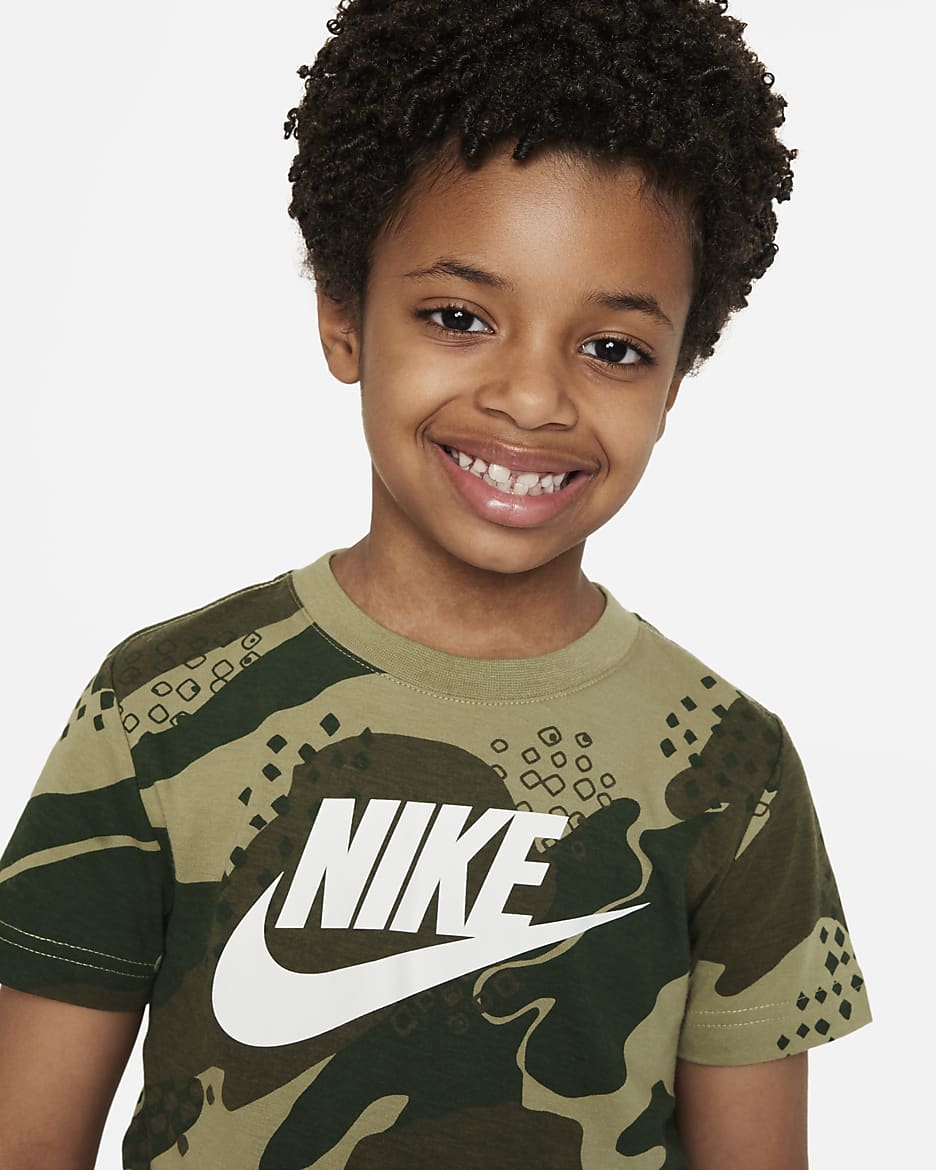Nike Club Seasonal Camo Basic Tee Little Kids Dri-FIT T-Shirt - Neutral Olive