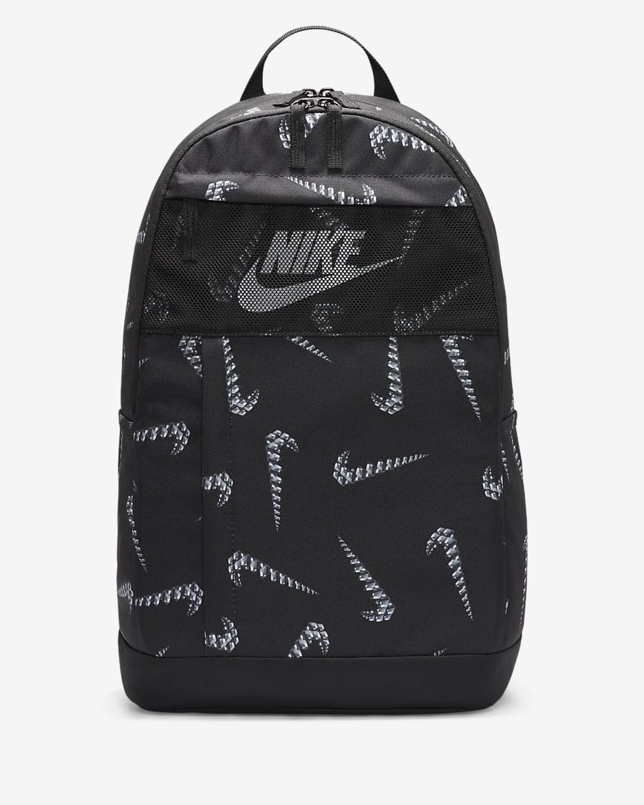 Nike Backpack (21L) - Black/Black/White