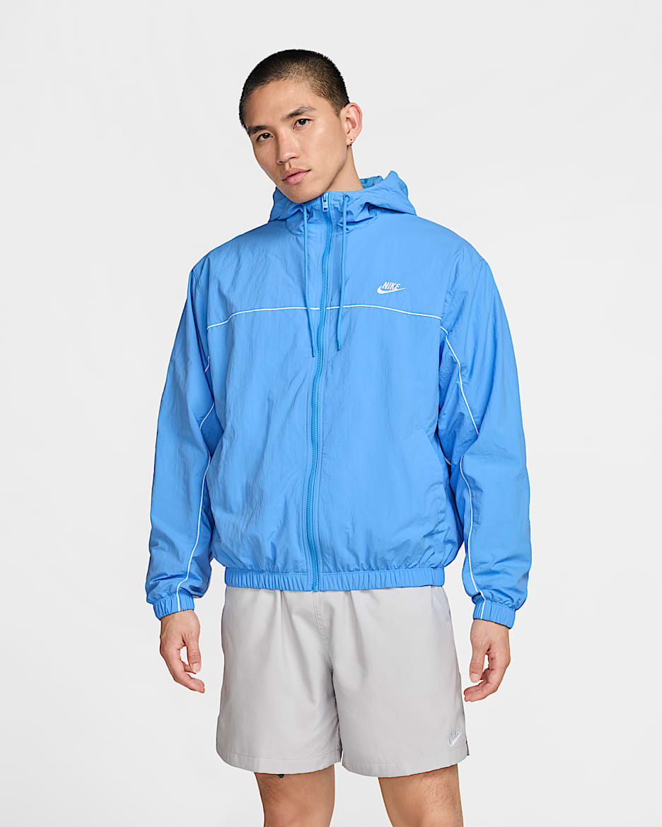 Nike Club 男款連帽外套 - University Blue/Photon Dust/白色