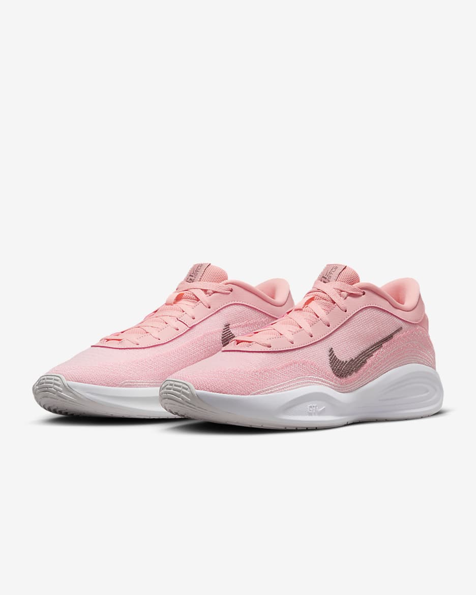 G.T. Hustle Academy EP Basketball Shoes - Pink Tint/White/Platinum Tint/Taupe Grey