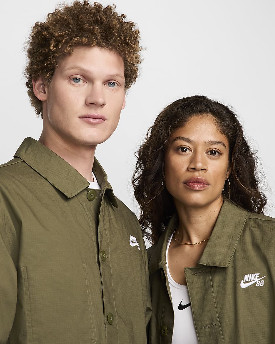 Nike SB Skate Chore Jacket - Medium Olive/White