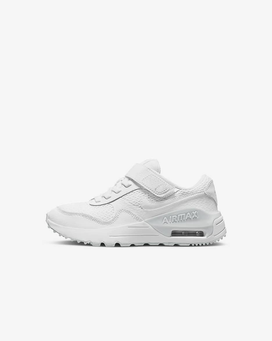 Nike Air Max SYSTM Younger Kids' Shoes - White/Pure Platinum/White