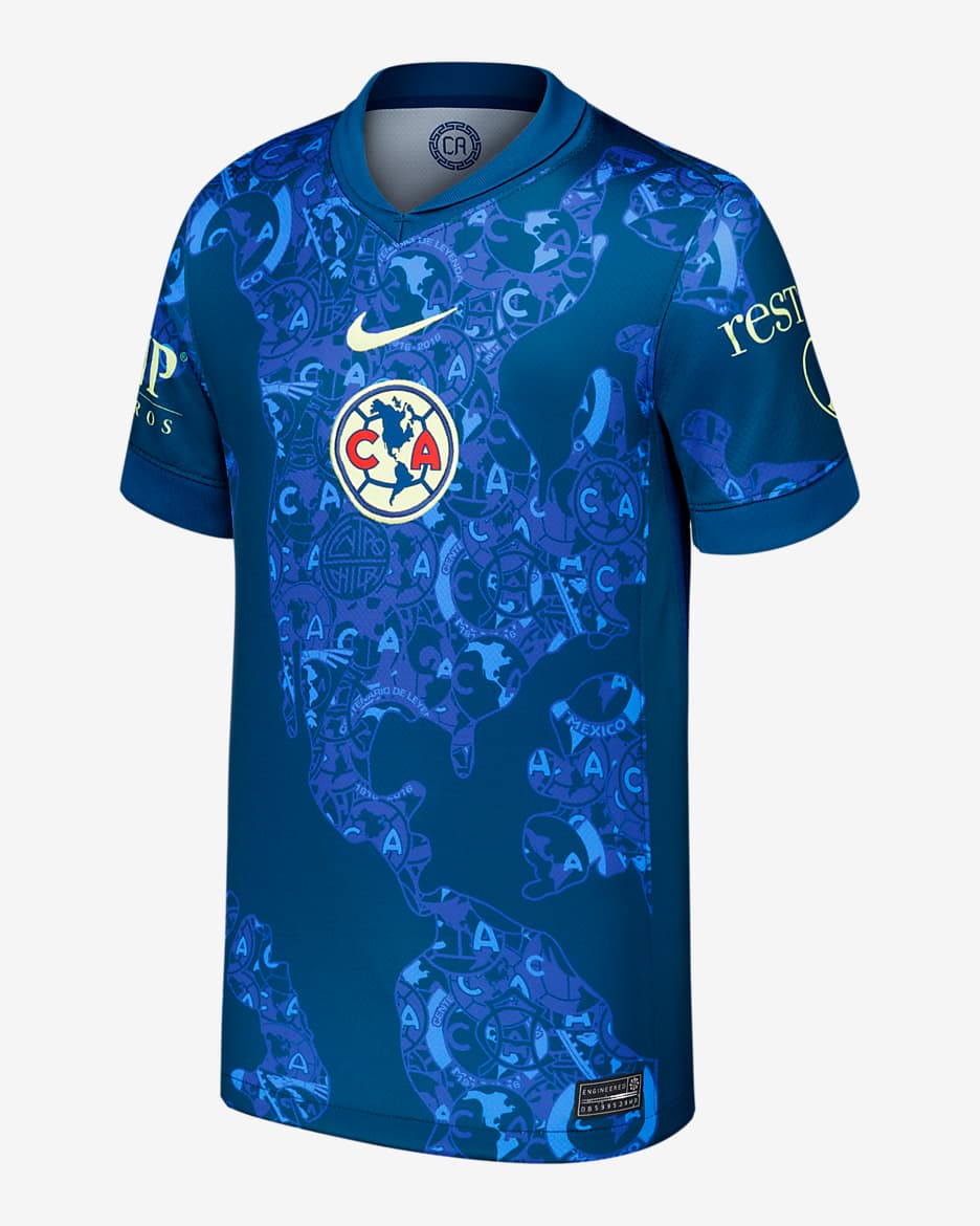 Henry Martín Club America 2024/25 Stadium Away Men's Nike Dri-FIT Soccer Jersey - Blue