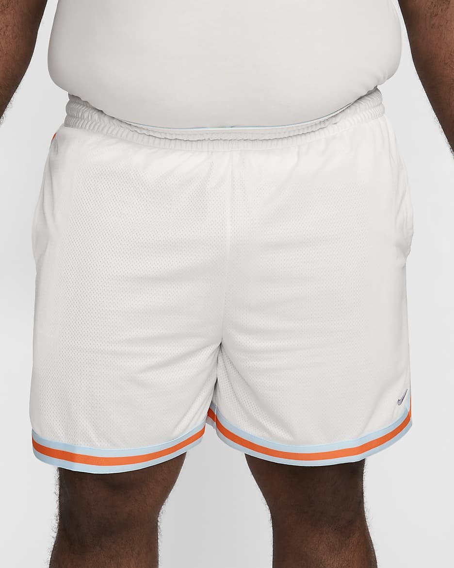 Shorts de básquetbol Dri-FIT de 15 cm para hombre Nike DNA - Fantasma/Azul glacial/Pizarra cenizo