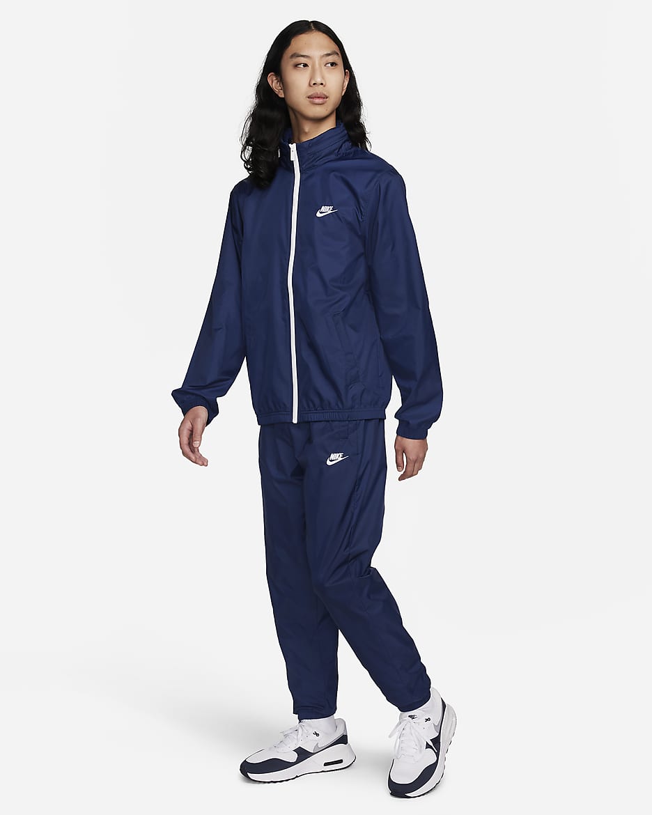 Nike Sportswear Club Men's Lined Woven Track Suit - Midnight Navy/White