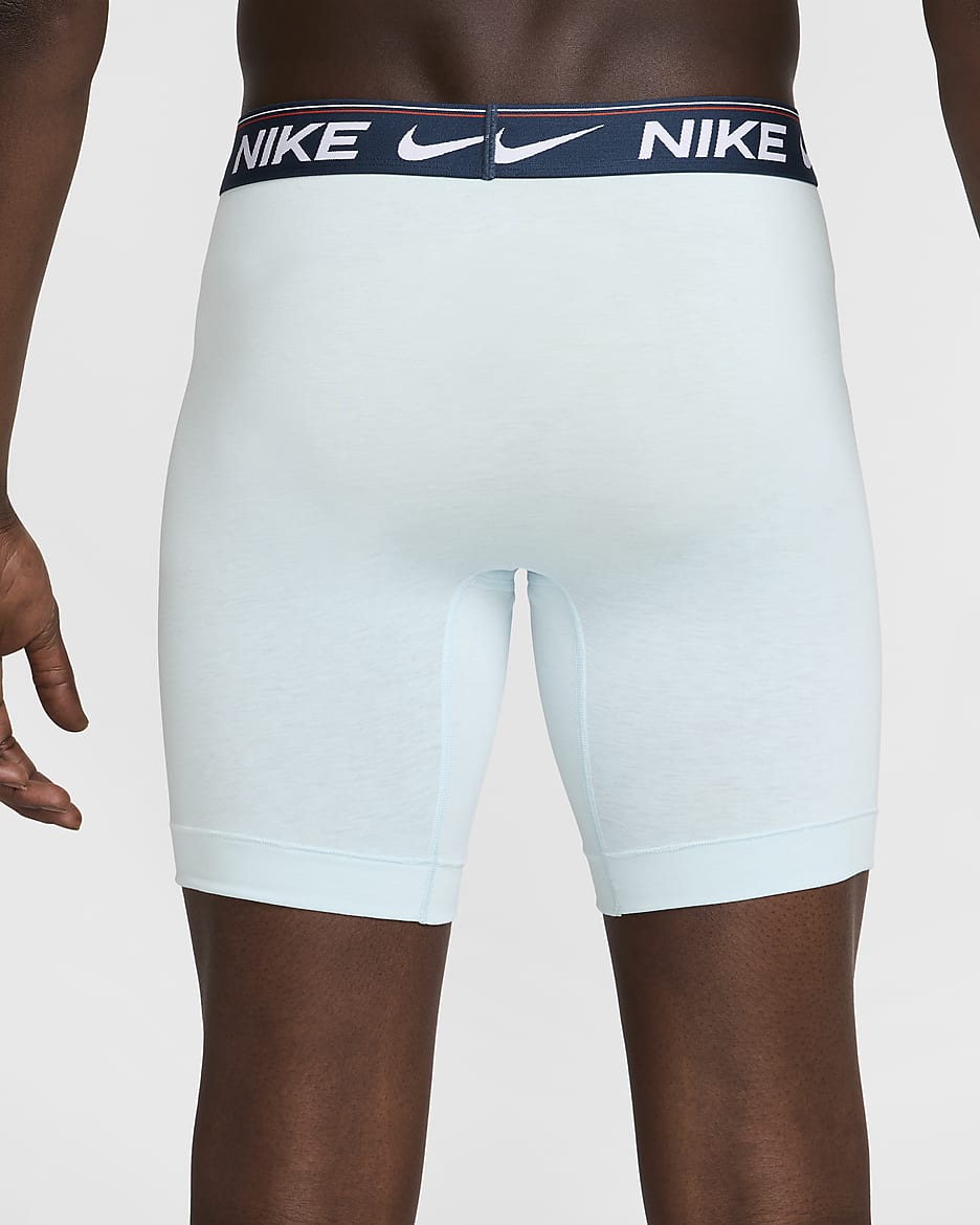 Nike Ultra Comfort Men's Dri-FIT Long Boxer Brief (3-Pack) - Mist Blue