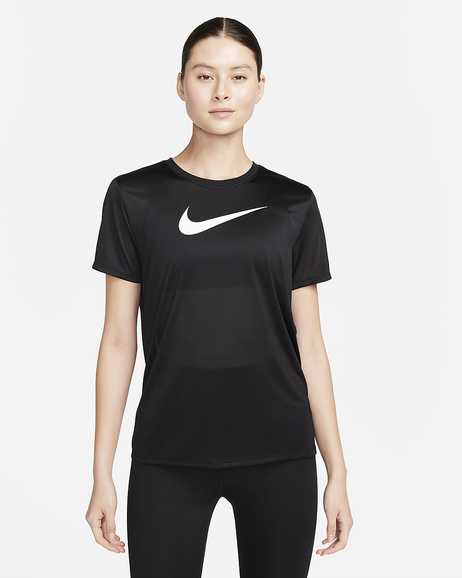 Playera con gráfico Dri-FIT para mujer Nike - Negro/Blanco