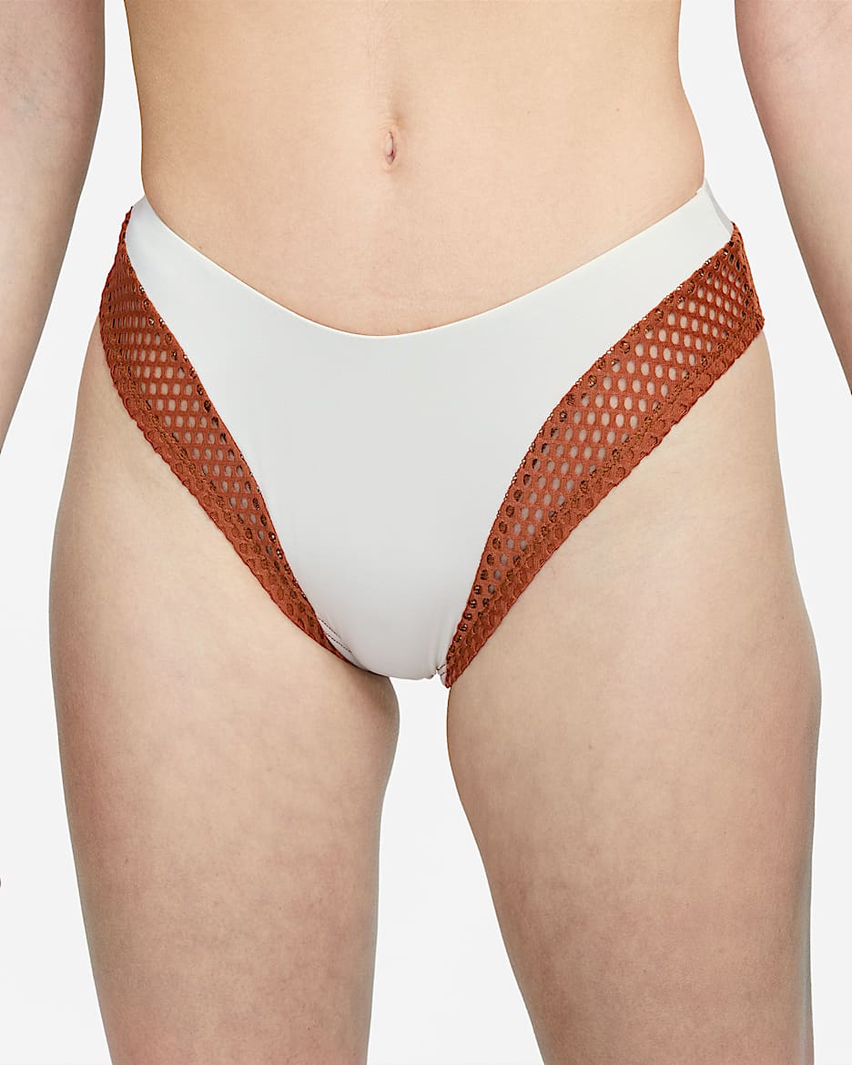 Parte inferior de traje de baño estilo Cheeky Sling para mujer Nike - Leche de coco