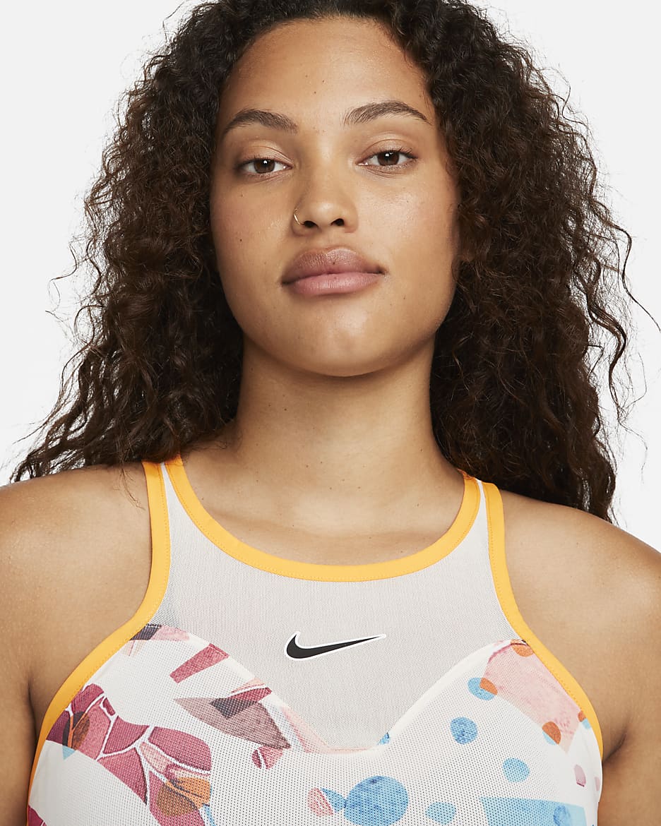 NikeCourt Dri FIT Slam Women #39 s Printed Tennis Tank Top Nike com